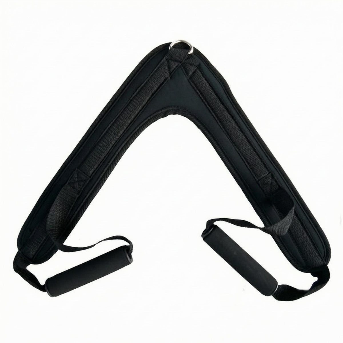 Nylon Triangle Grip Strap Stitched Strapping Loop Handle Strap Black Gym Handles Reinforced Stitching for Exercise