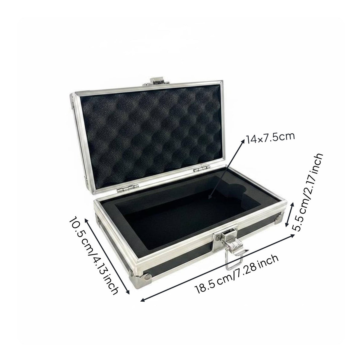 Lockable Locked Card Carrying Case Portable Graded Card Slab Case with Handle Hard Shell for Collectors, Travel, Display