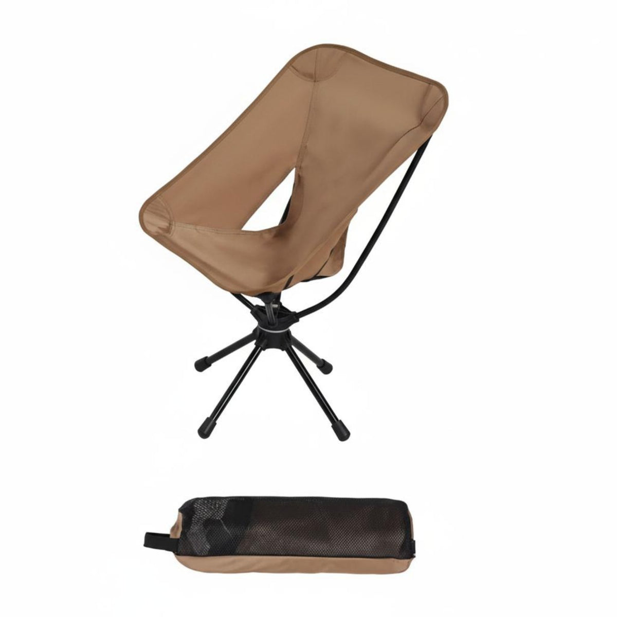 Aluminum Alloy Frame 360 Degree Rotating Outdoor Chair Foldable Design 360 Degree Rotating Camp Seat Easy Assembly Swivel Camping Chair Long-Lasting Oxford Material for Hikers