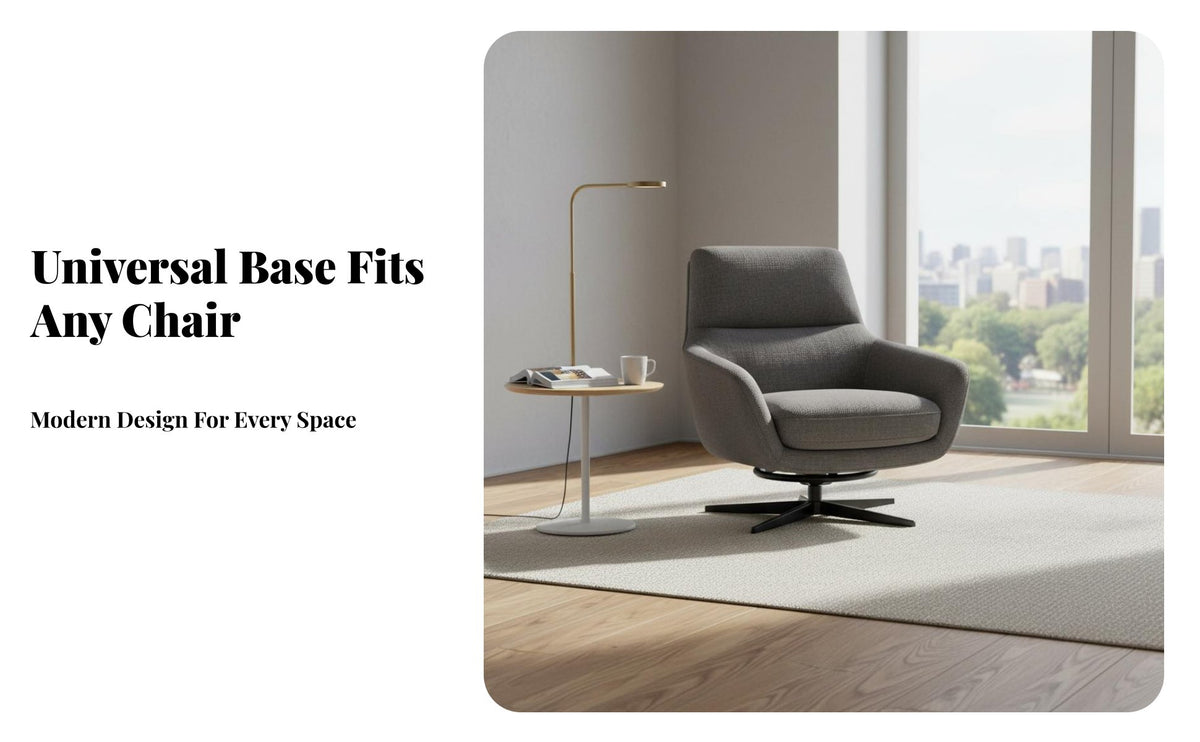 360 Degree rotate Chair Base Easy Installation rotate Chair Replacement Base Furniture Hardware for DIY Enthusiasts