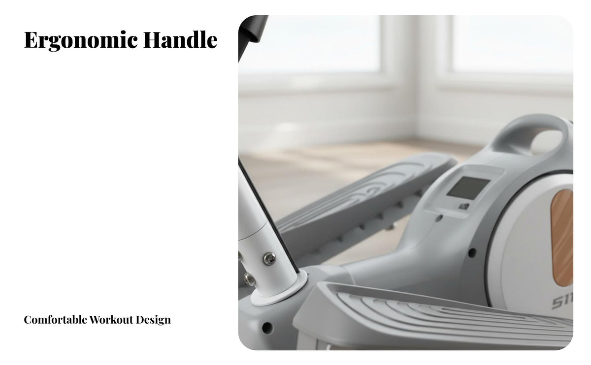 Quiet Operation Mini Elliptical Machine Low Effect Under Desk Elliptical Sit or Stand Use Portable Leg Stepper Installation-No-Cost for Office Workers, Seniors, Home