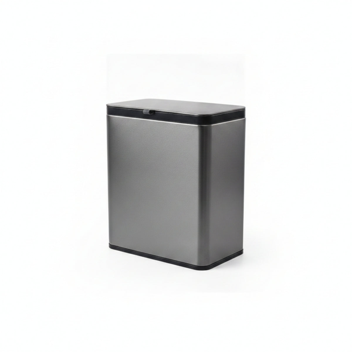 Rectangular Wall-Mounted Trash Bin Rounded Edges Wall-Mounted Waste Bin Black Trim Household Organizer Space-Saving for Kitchen, Cabinet
