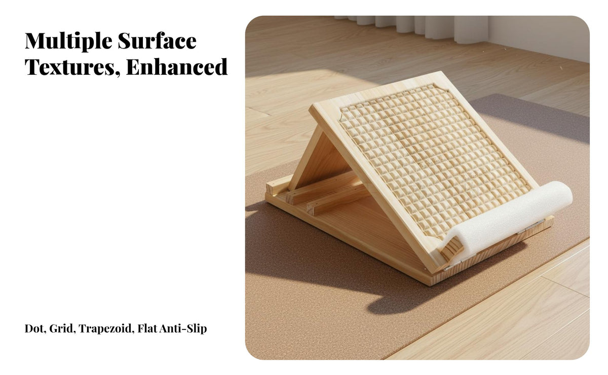 Leg Stretching Board Wood Construction Wooden Incline Board Improves Flexibility Wooden Calves Stretcher for Beginners