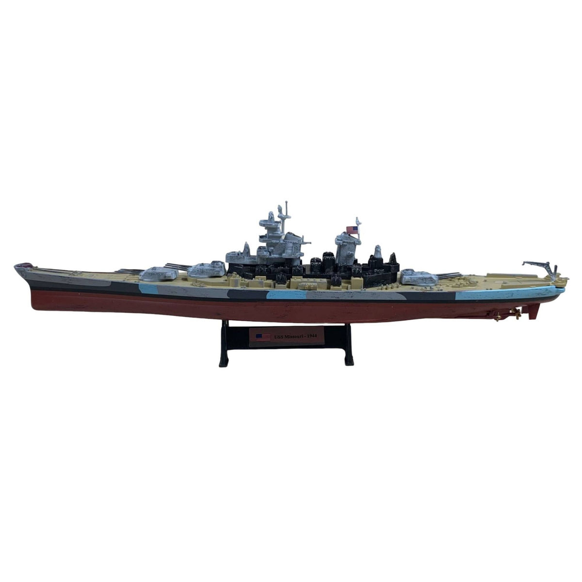 1:1000 Scale USS Missouri Battleship Model Tabletop USS Missouri Model Authentic Warship Realistic for Office, Bookshelf