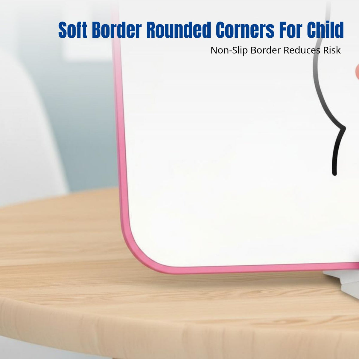 Children's Whiteboard, Double-Sided Erasable Drawing Board, Stand Note Board for Home and School