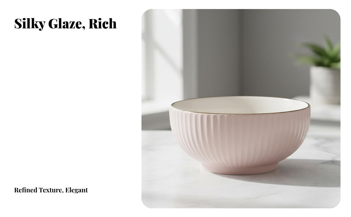 Ceramic Dinnerware Set, Bowls & Plates, Minimalist Nordic, Polished Glaze, Multi-Shape
