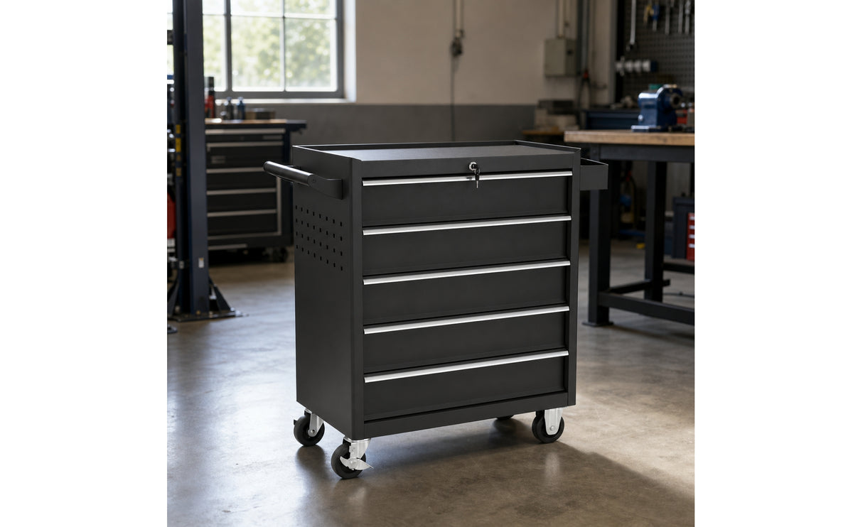 Tool Cart with Wheels Lockable Tool Cart with Drawer Locking for Mechanics, Handymen, Garage, Workshop