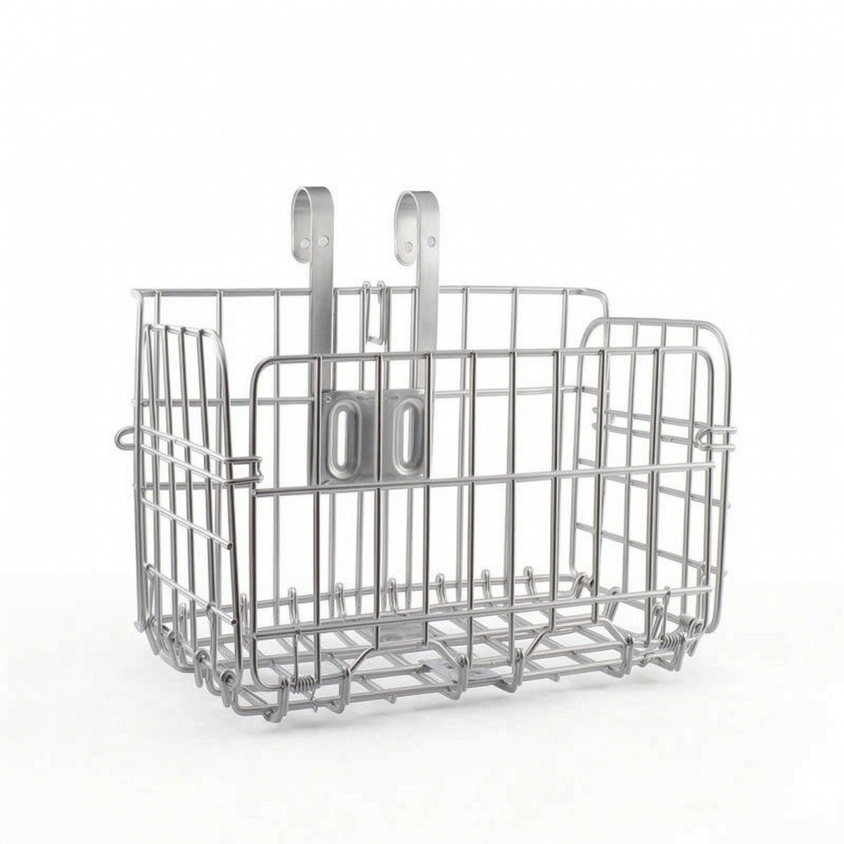 Folding Bike Basket Steel Foldable Bike Basket Metal Rectangular for Commuters, Commuting, School Rides
