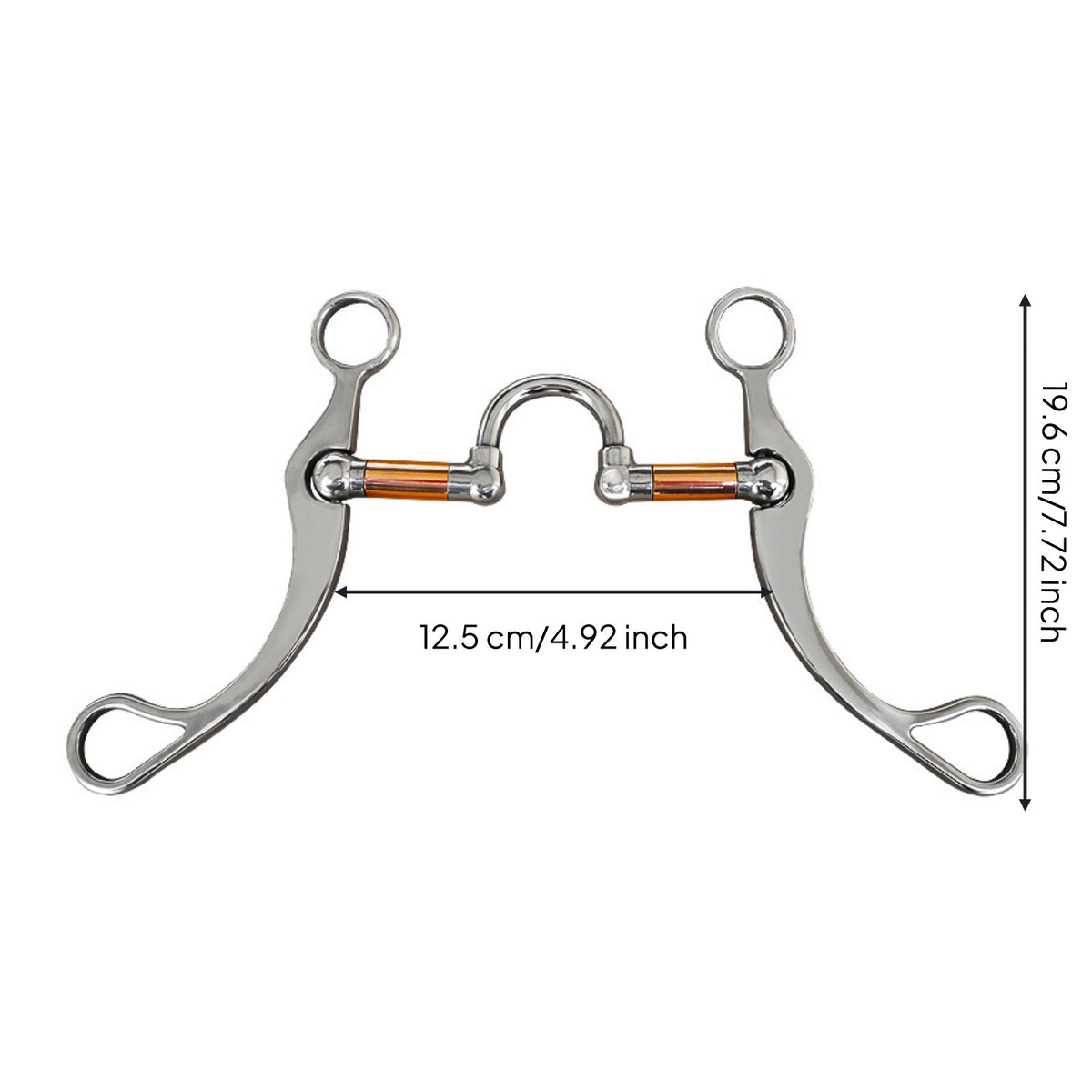 Stainless Steel horse Bit Medium Port Bit Metal Equestrian Gear for Training