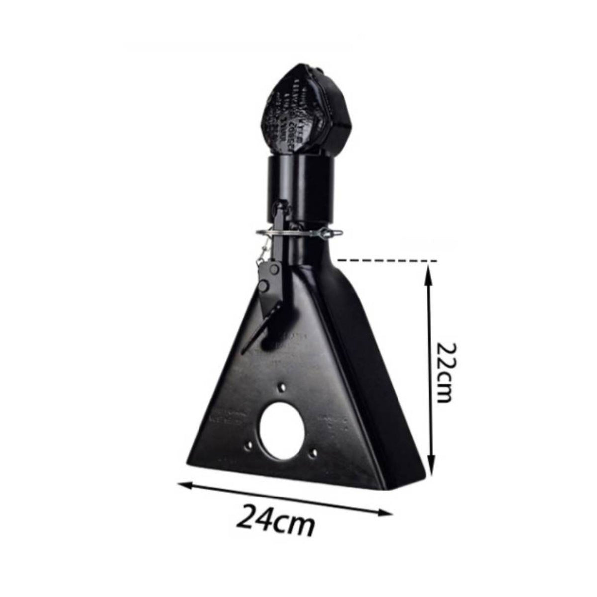 Triangular Coupler Trailer Coupler Black Locking Pin Rust-Resistant for DIY Builders, Towing