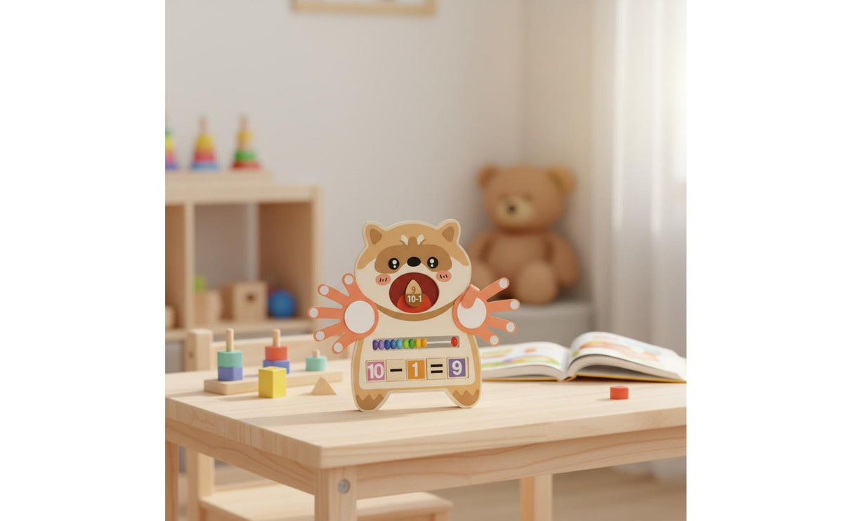 Wooden Animal Board Develops Logical Thinking Educational Addition Subtraction Pigment Delight Cognition Number Learning Puzzle