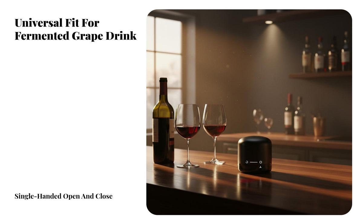 Rotating Bottle Stopper Preserves Freshness Vacuum Vino Stopper Airtight Seal Bar Accessory for Bartenders, Gift Recipients, Restaurants, Kitchen