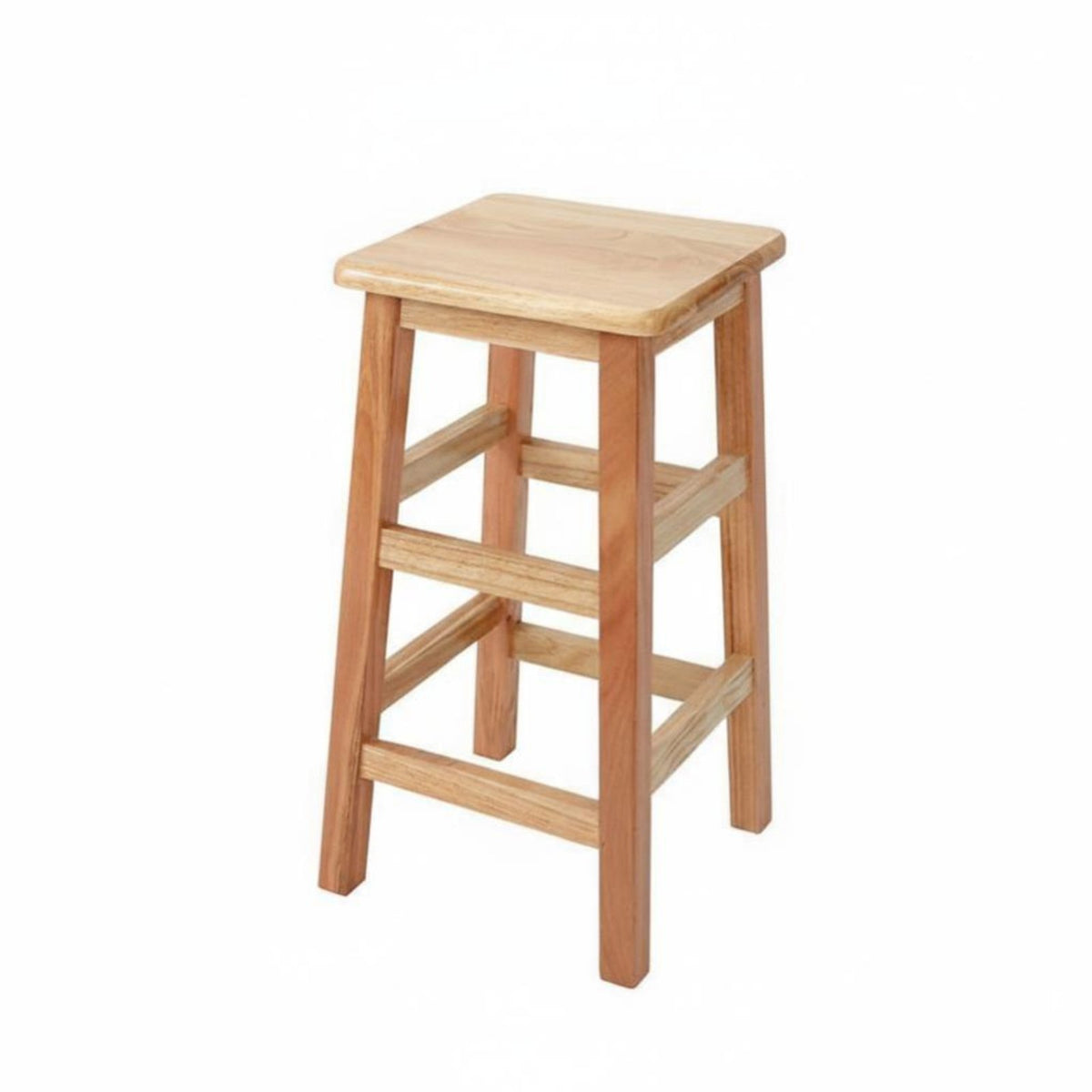 Sturdy Construction Four-Legged Square Stool Simple Design Backless Four-Legged Seat Anti-Slip Foot Pads Household Furniture Multi-Purpose for Business Owners, Homeowners, Classroom, Home, Dining Room, Kitchen