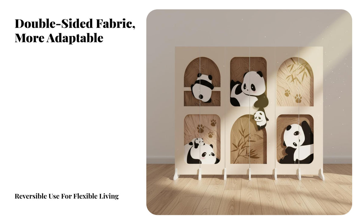Foldable Design Multi-Panel Folding Partition Double-Sided Print Freestanding Panel Divider Mobile Privacy Screen Flexible Placement for Homeowners, Students, Away from Ice Workers, Living Room, Bedroom, Entrance Hall, Studio Apartment