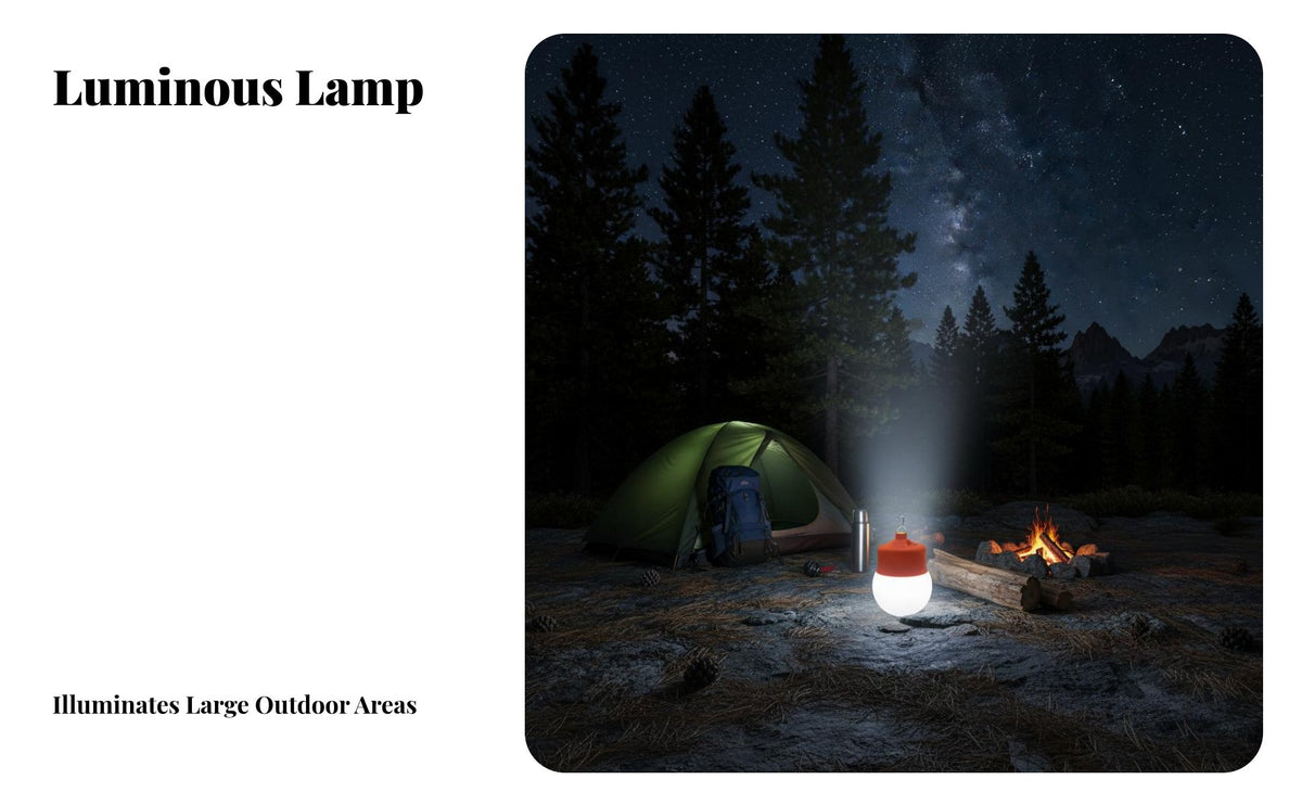 integrated looped luminaire Bulb exceptionally luminous Portable Lighting Built-in integrated loop Camping Lantern for Campers, Outdoor lovers, Emergency Situations, Fishing, Workshop