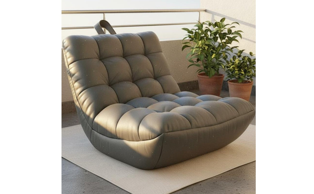 Nordic Design Sofa Chair Ergonomic Design Lazy Sofa Chair Wear-Resistant Armless Floor Lounger Skin-Friendly Material for Gamers, Teens, Small Areas, Balcony, Reading Nook, Home Theater