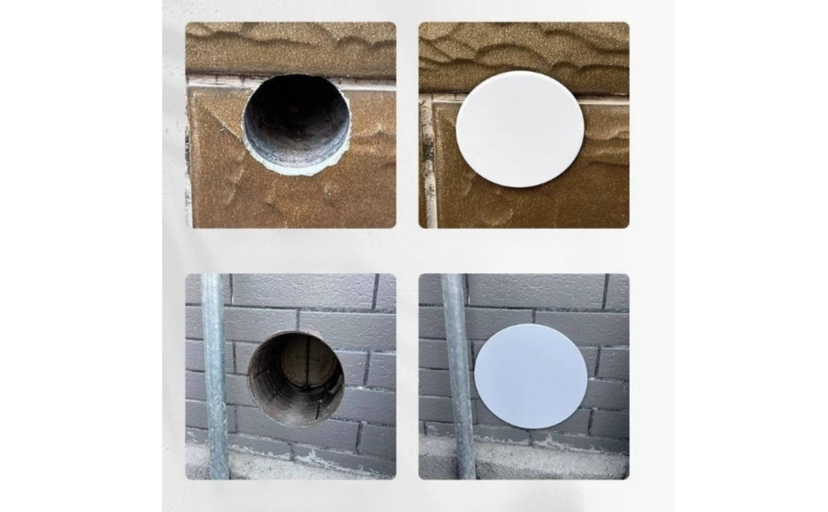 Air Conditioner Hole Cover Snug Wall Hole Cover with Spring Clips Blocking Hardware for Renters, Rental Apartments