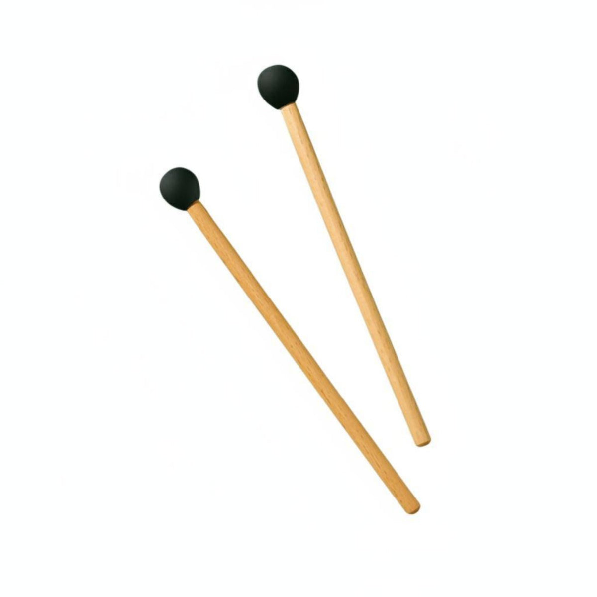 2 Pieces Rubber Head Steel Resonator Drum Mallet Wooden Handle Resonator Drum Beater Clear Tone Percussion Accessory Full Resonant Sound for Musicians, Percussionists, Music Students, Meditation, Mindfulness Studio, Practice Session, Home