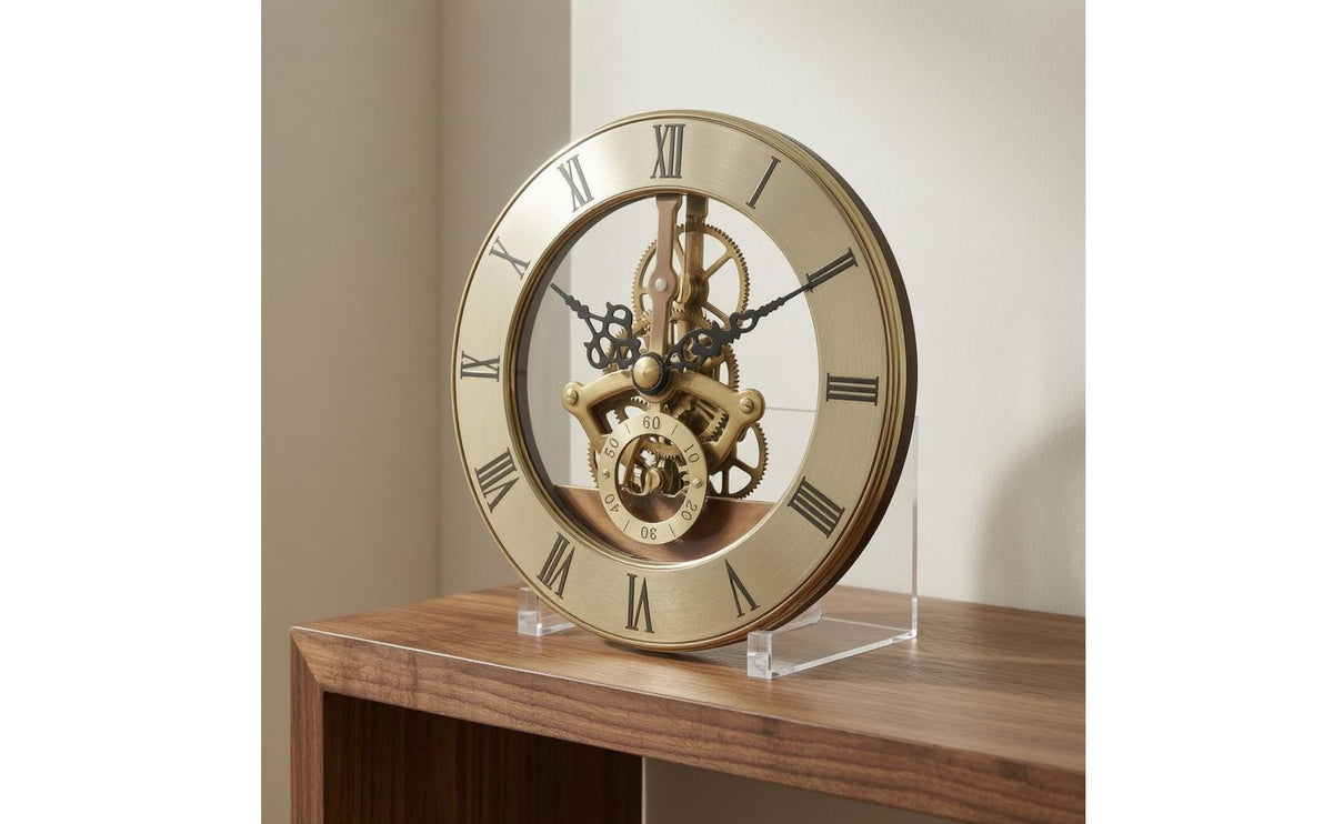 Visible Gears Openwork Timepiece Movement Easy to Read Mechanical-Style Timepiece Movement