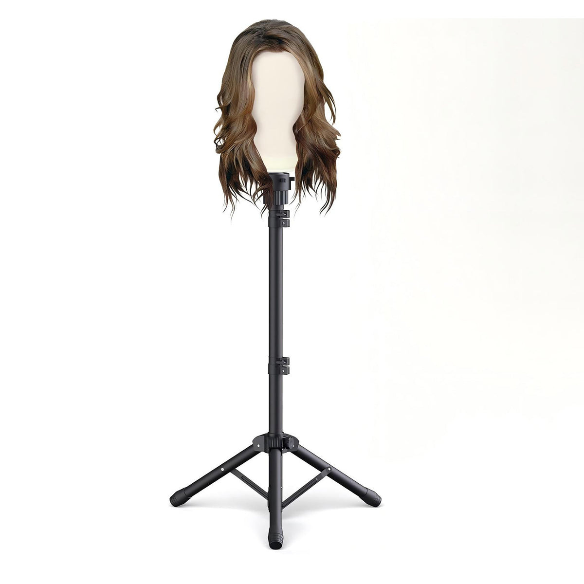 Height Adjustable Wig Head Stand for Hair Styling Practice