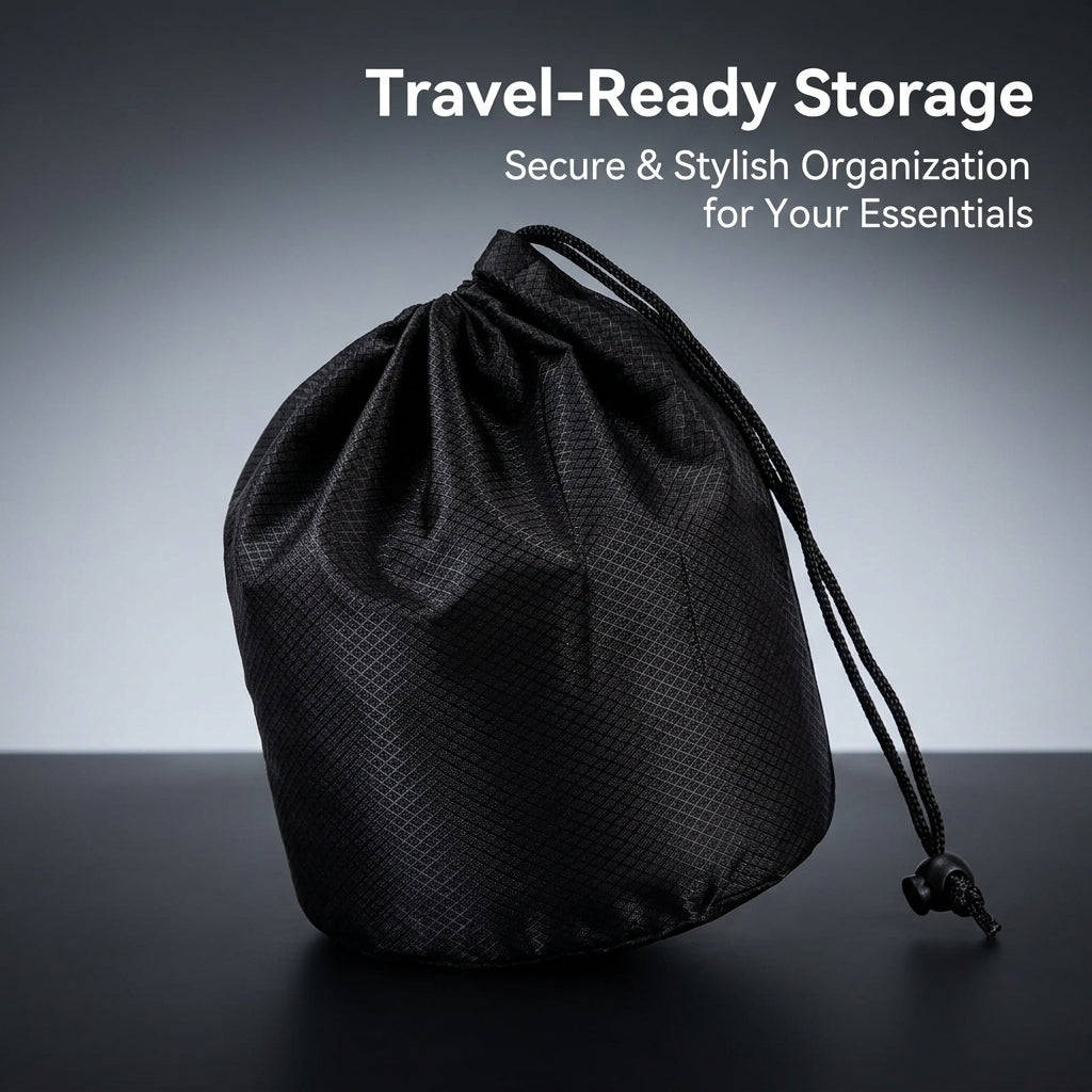 Contoured Eye for Adults, Sleep Accessories Kit with Earplugs Pouch Waterproof Storage Bag Organizer, Travel Essentials for Flying with Drawstring