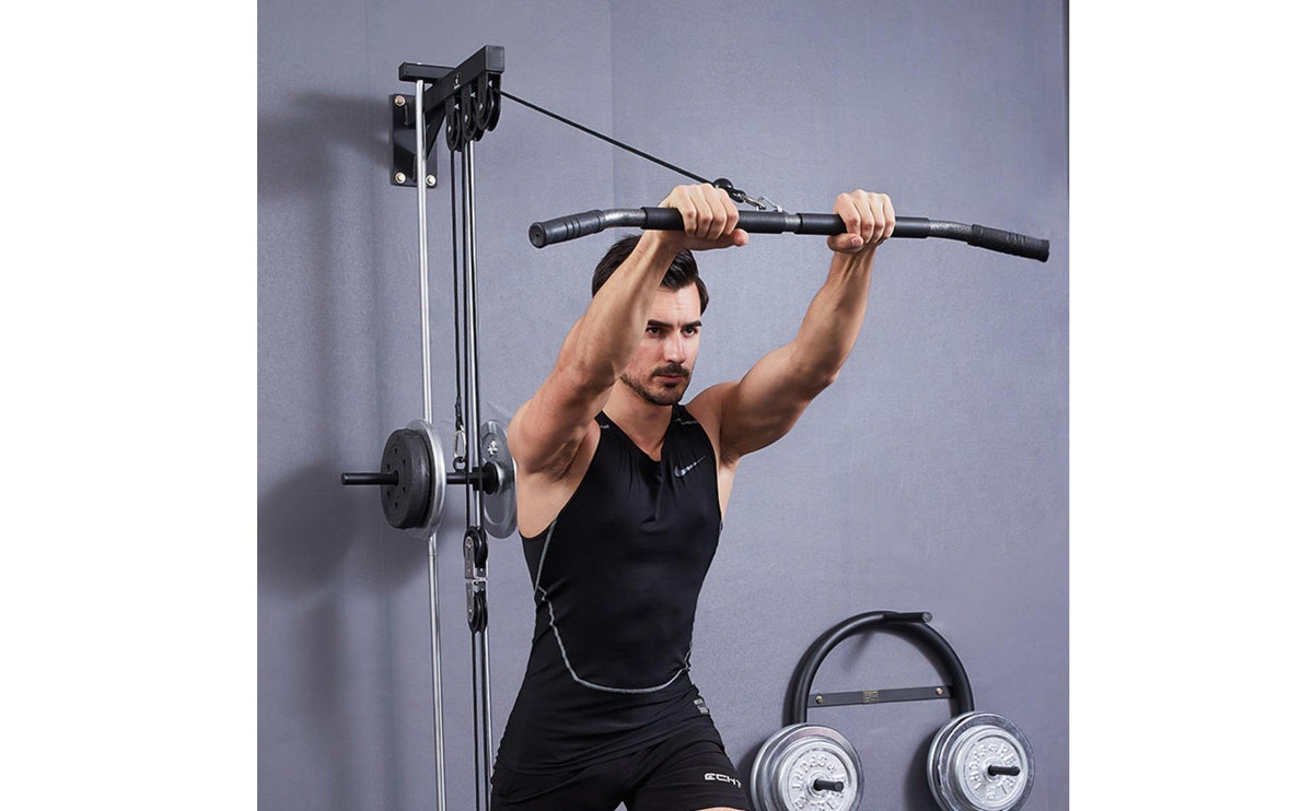 Lat Pulldown Bar Textured Lat Pulldown Attachment Heavy-Duty Straight Bar Cable Attachment for Home Gym