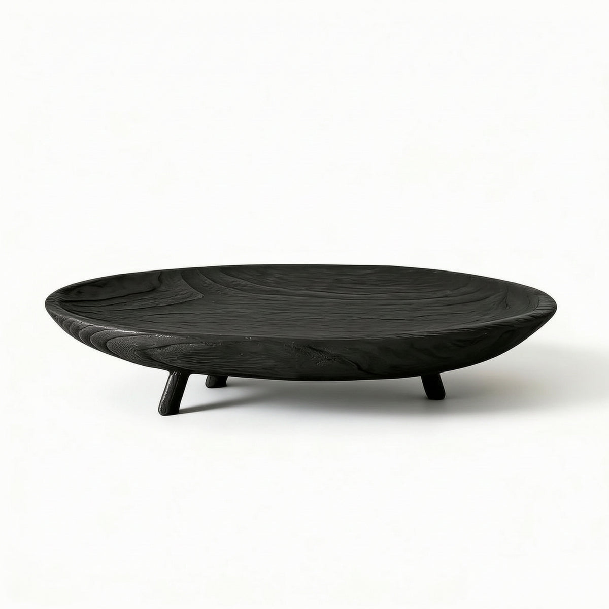 Wooden Fruit Tray Decorative Tray with Raised Feet Rustic Oval Wooden Platter for Homeowners