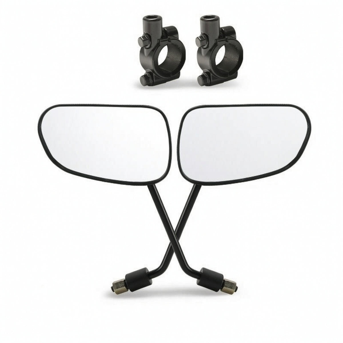 Universal 8mm Convex Rearview Mirror for Electric Vehicles (Guanneng Series) - Pair with Base