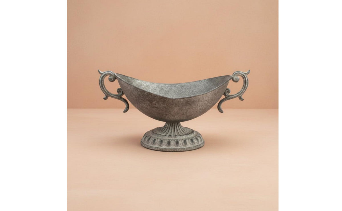 Double Handle Flower Vase Wide Mouth Home Decor Metal Home Decoration for Garden