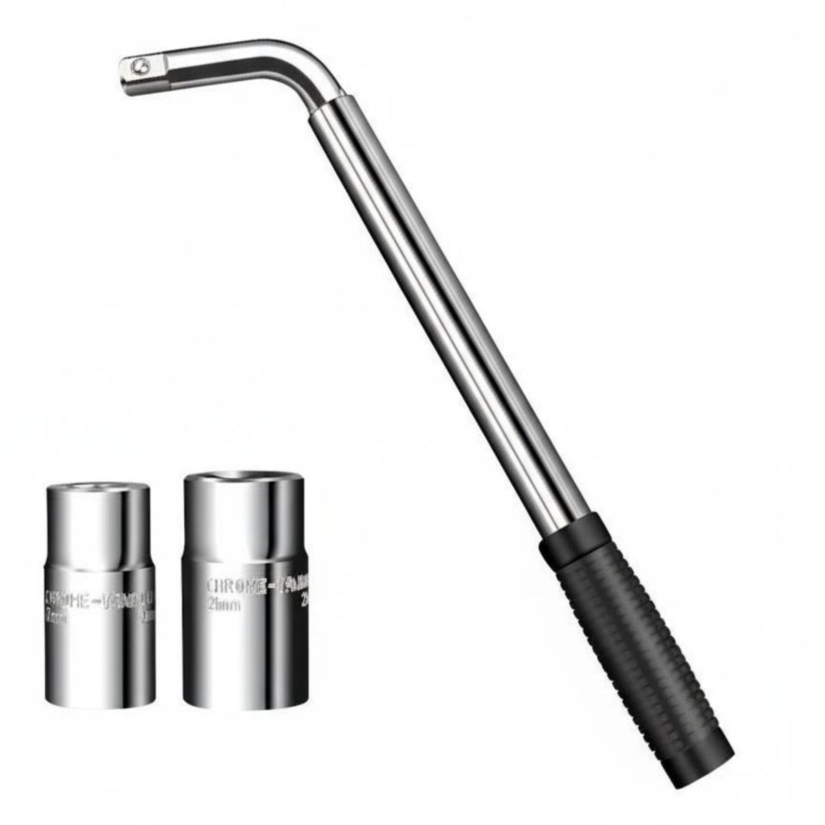 Labor-Saving Telescopic Lug Wrench High-Rotational Force Leverage Telescoping Lug Wrench Heavy-Duty Steel Construction
