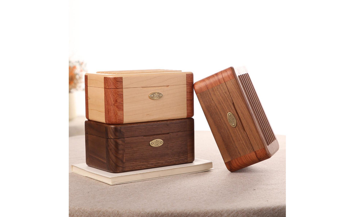Decorative Wooden Jewelry Melody Box High Sound Quality Wooden Music Jewelry Box Soft Flannel Soft Flannel Lining for Bedroom