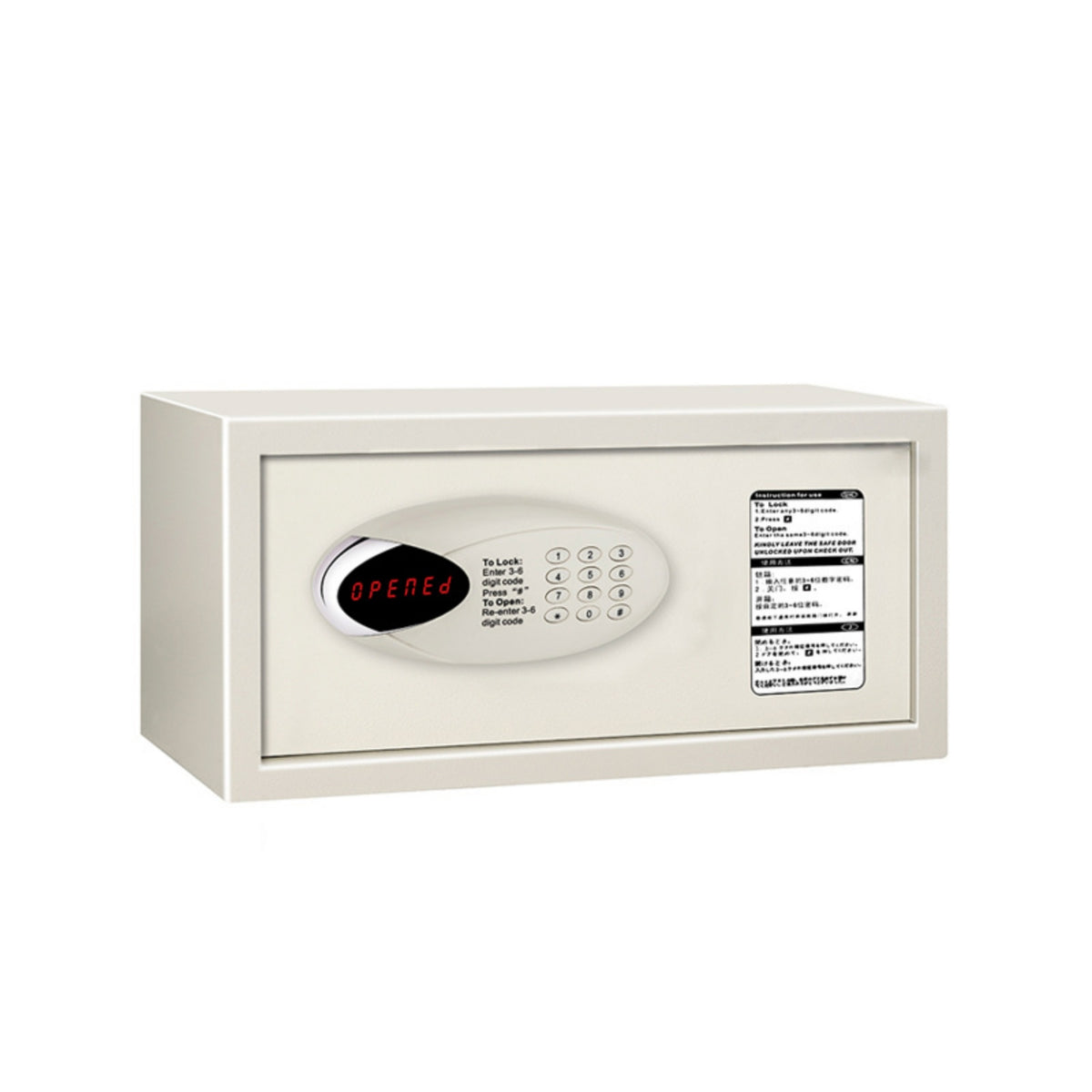 Compact Steel Safe with Keypad Matte Digital Lock Box for Hotel Rooms