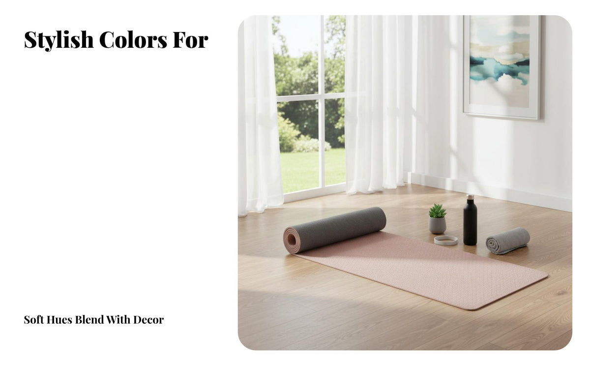 Exercise Mat Shock Absorption Thick Exercise Mat Sound Dampening for Women, Beginners, Home Gym, Pilates