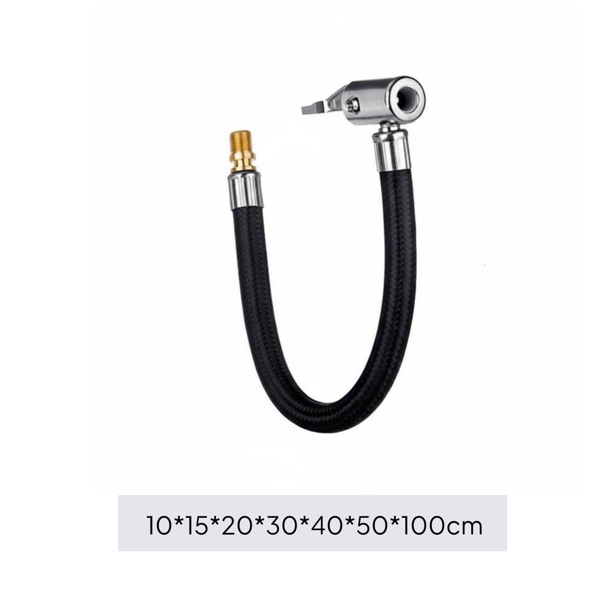 Tire Inflator Extension Hose Hands Inflation Tire Inflator Hose Extension Deflation Function Quick Connect Pump Adapter for Car Maintenance
