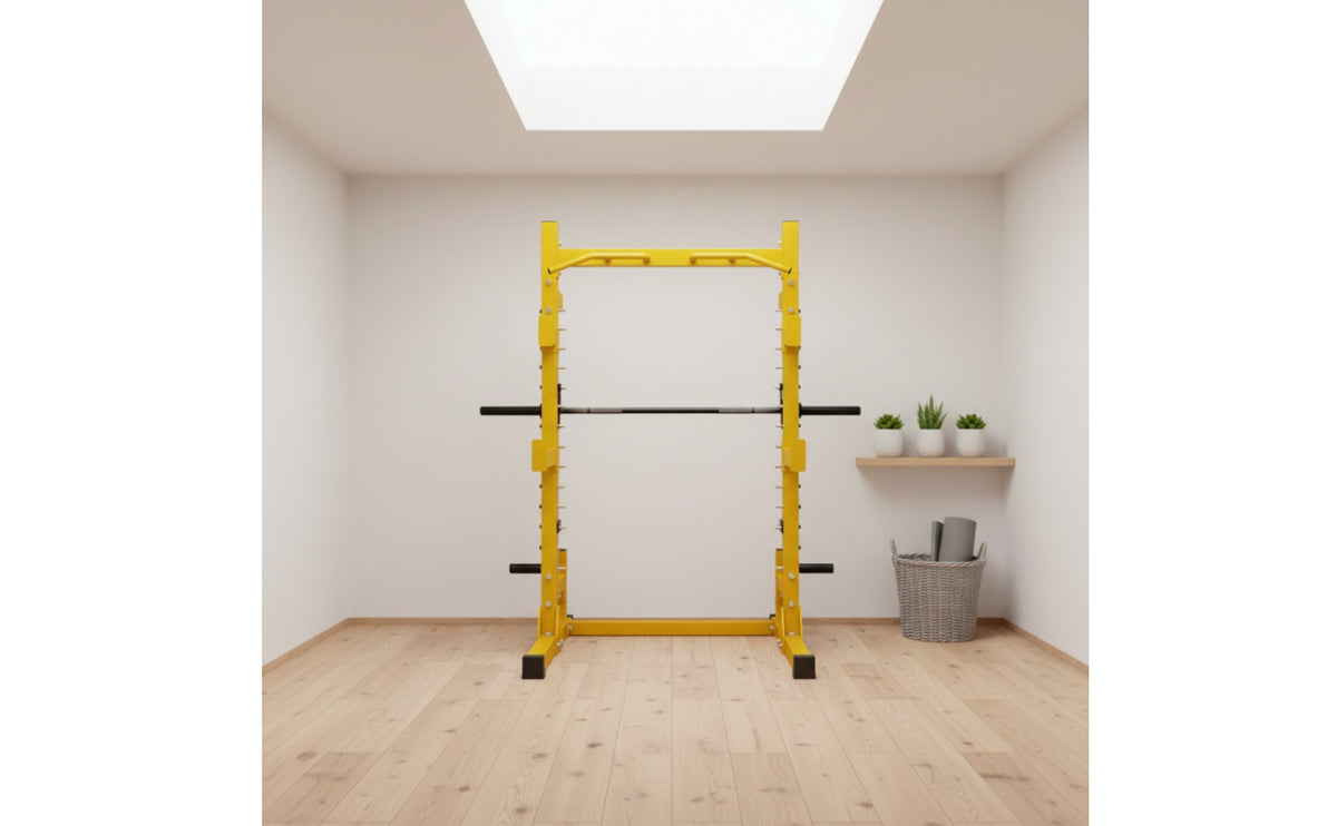 Squat Rack with Weight Storage Storage Multifunction Guide Bar Rack Machine Freestanding Bench Bench Stand for Lifters, Athletes, Home Gym