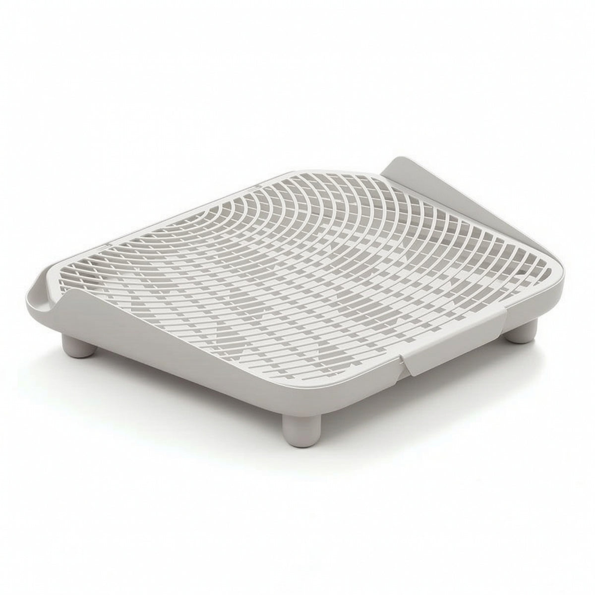 Anti-Tracking Cat Litter Sand-Control Tray Easy Clean Litter Tray with Grid Slotted Raised for Apartments