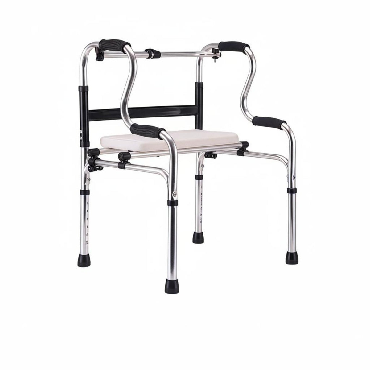 Forearm Support Assistance Device Easy to Use Folding Restorative Assistance Device Sturdy Stainless Steel Walking Frame Mobility Support for Elderly People