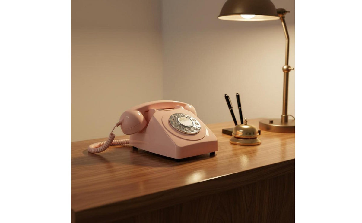 Audio Phone Wedding Decor Retro Dial Phone Party Decoration Vintage Telephone for Hotel, Office