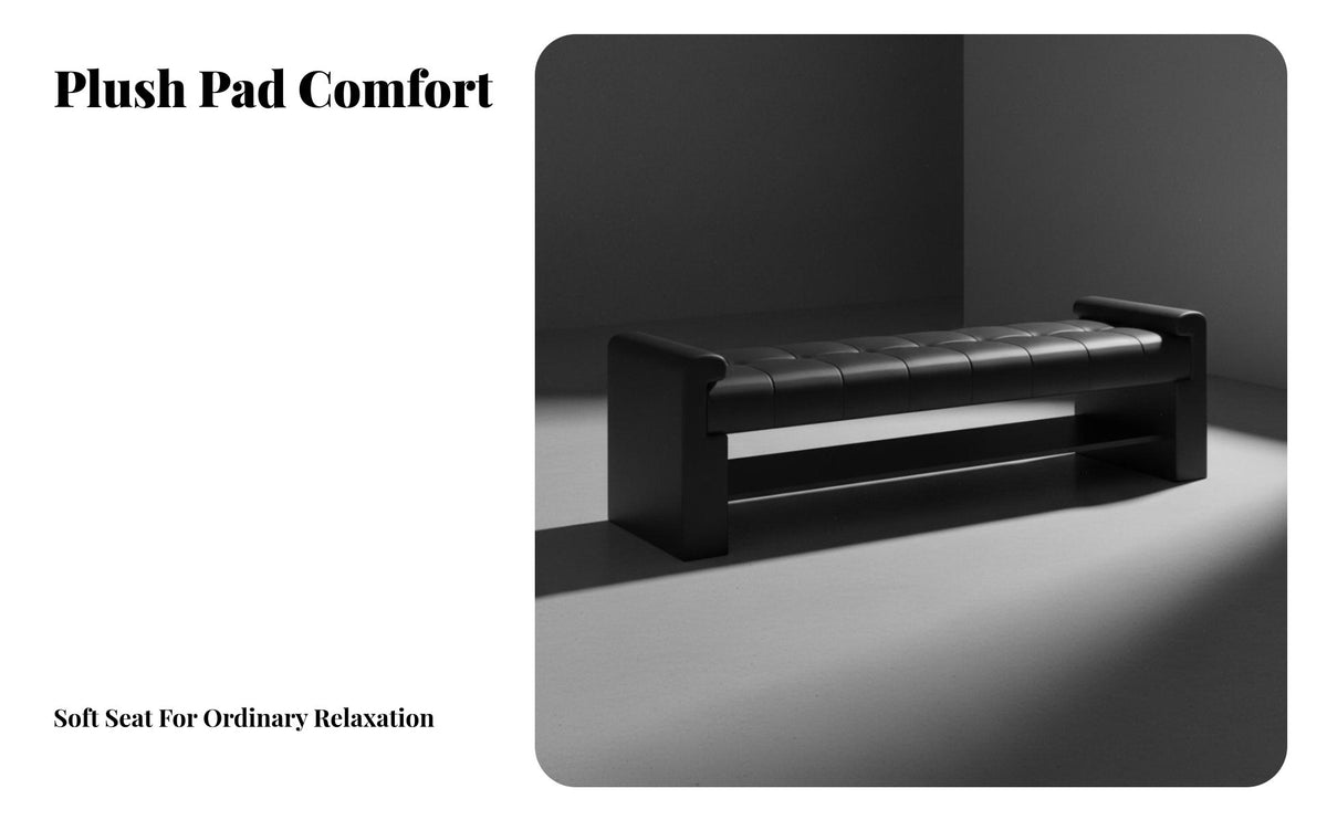 Light Luxury Padded Rectangular Bench Modern Design Ribbed Boucle Bench Upholstered Long Stool Multi-Functional for homeowners, Interior Designers, Adults, Bedroom, Living Room, Entryway, Hallway