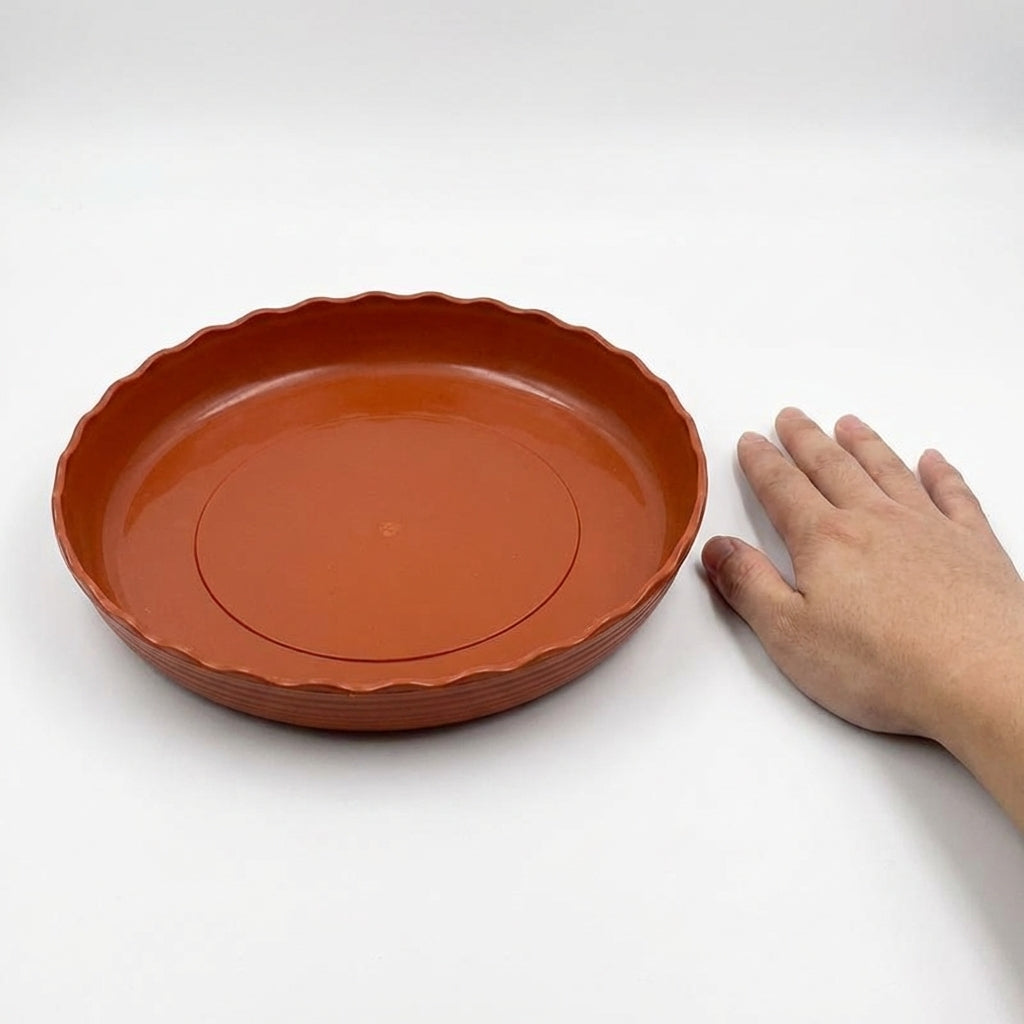 Plant Trays and Drip Trays for Outdoor Pots, Plant Saucers with a Thickened Round Base, Economy Pot Saucer for Indoor Surface Protection