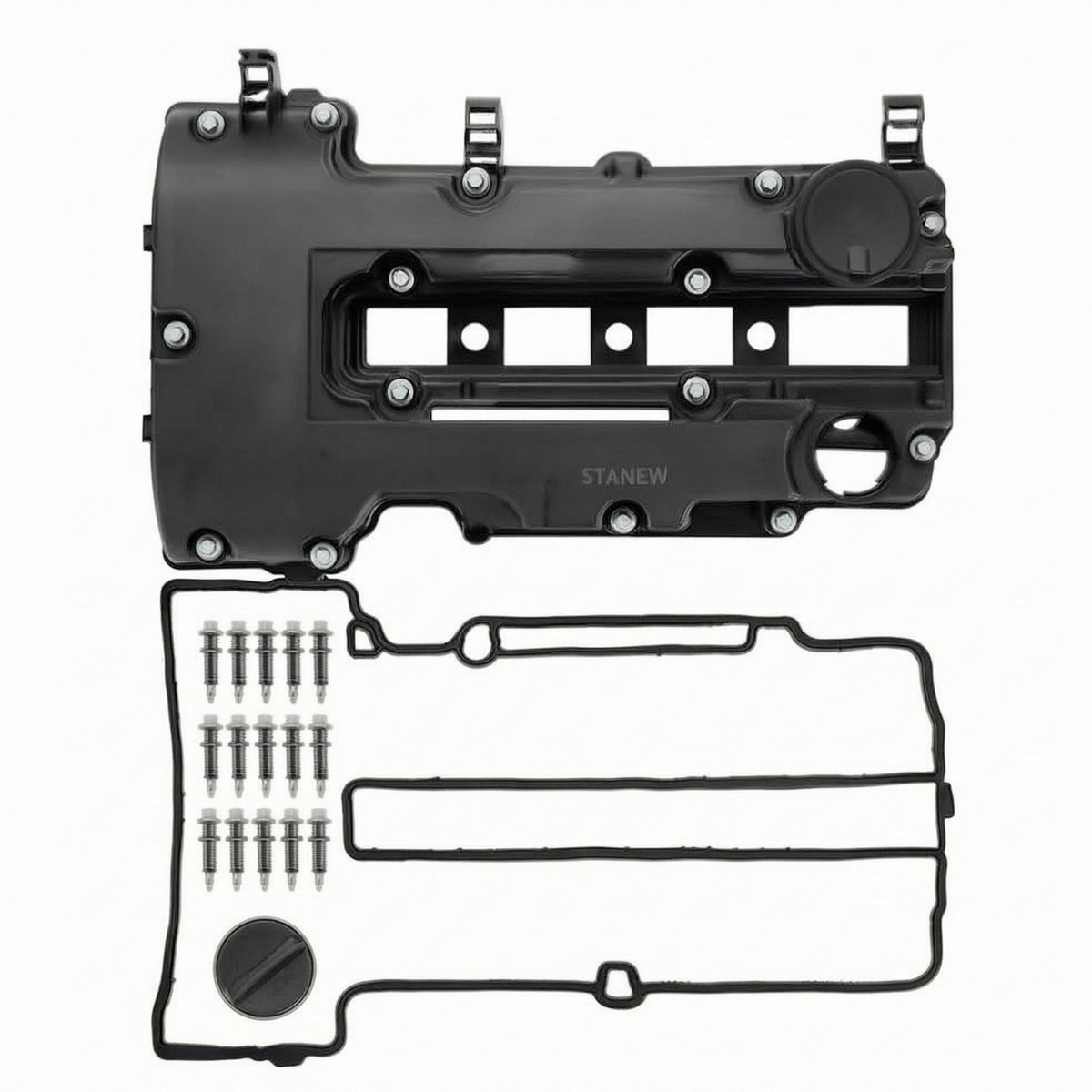 Perimeter Gasket Engine Valve Cover Mounting Bolts Valve Cover Assembly Paired Caps Auto Part Recessed Opening