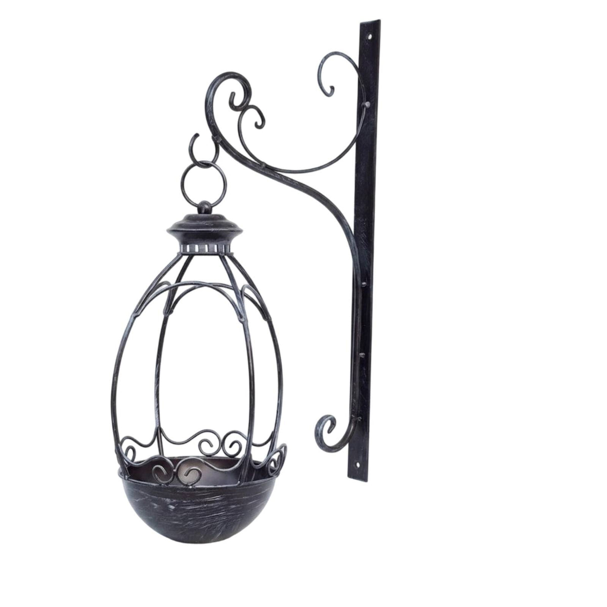 Wall Hanging Planter Farmhouse Lantern Planter Plant Hanger Hook with Bracket Decorative Hanging Basket Wall Hook Heavy Duty