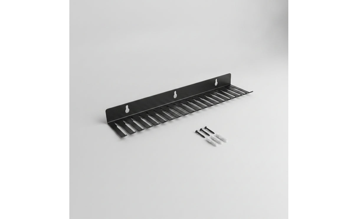 Multi-Slot Wall Mount Cable Organizer Heavy-Duty Metal Cable Rack with 20 Slots Space-Saving Long-Lasting for Musicians, Workshop