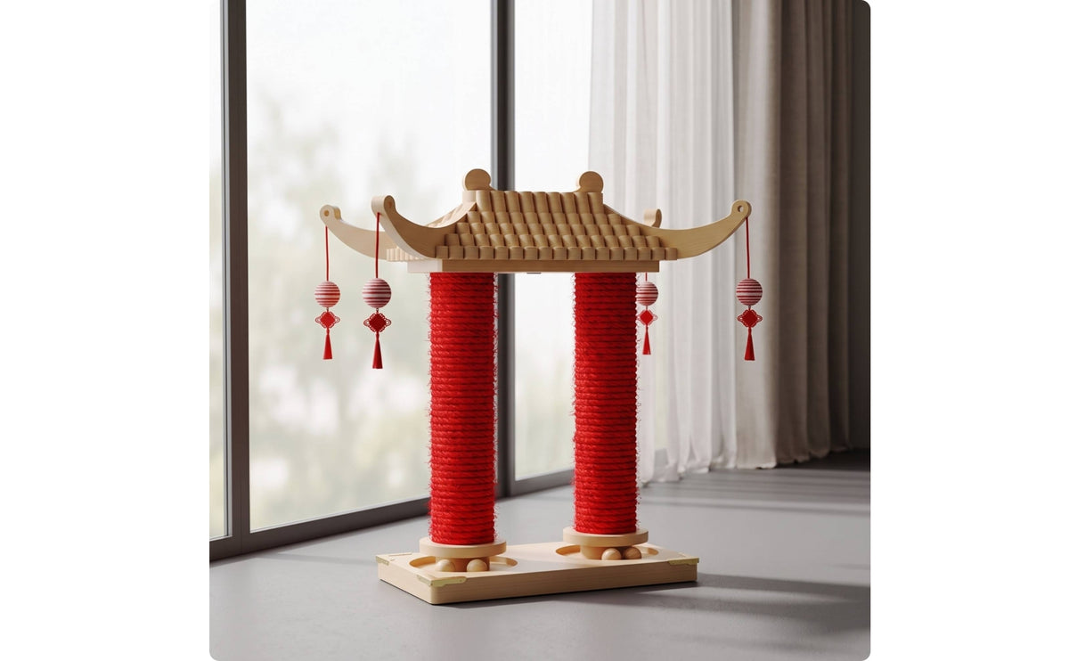 Cat Scratching Pole with Toys Scratch-Resistant Cat Scratching Pole Versatile Pet Accessory for Kittens, Kittens, Living Room
