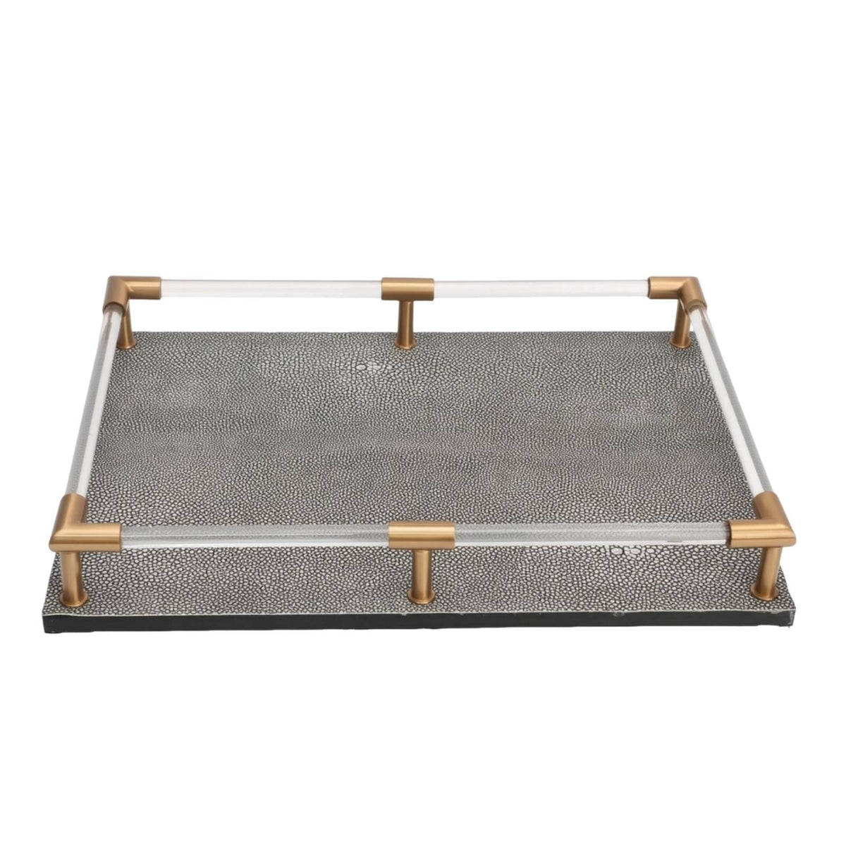 Serving Tray Textured Decorative Organizer Tray Easy to Carry for Decor