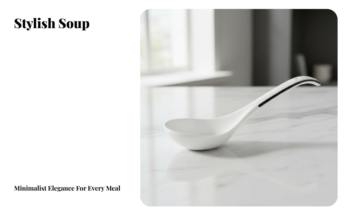 Ceramic Soup Bowl, Double Handle, Audrey Design, with Spoon, Large Capacity, Home Use