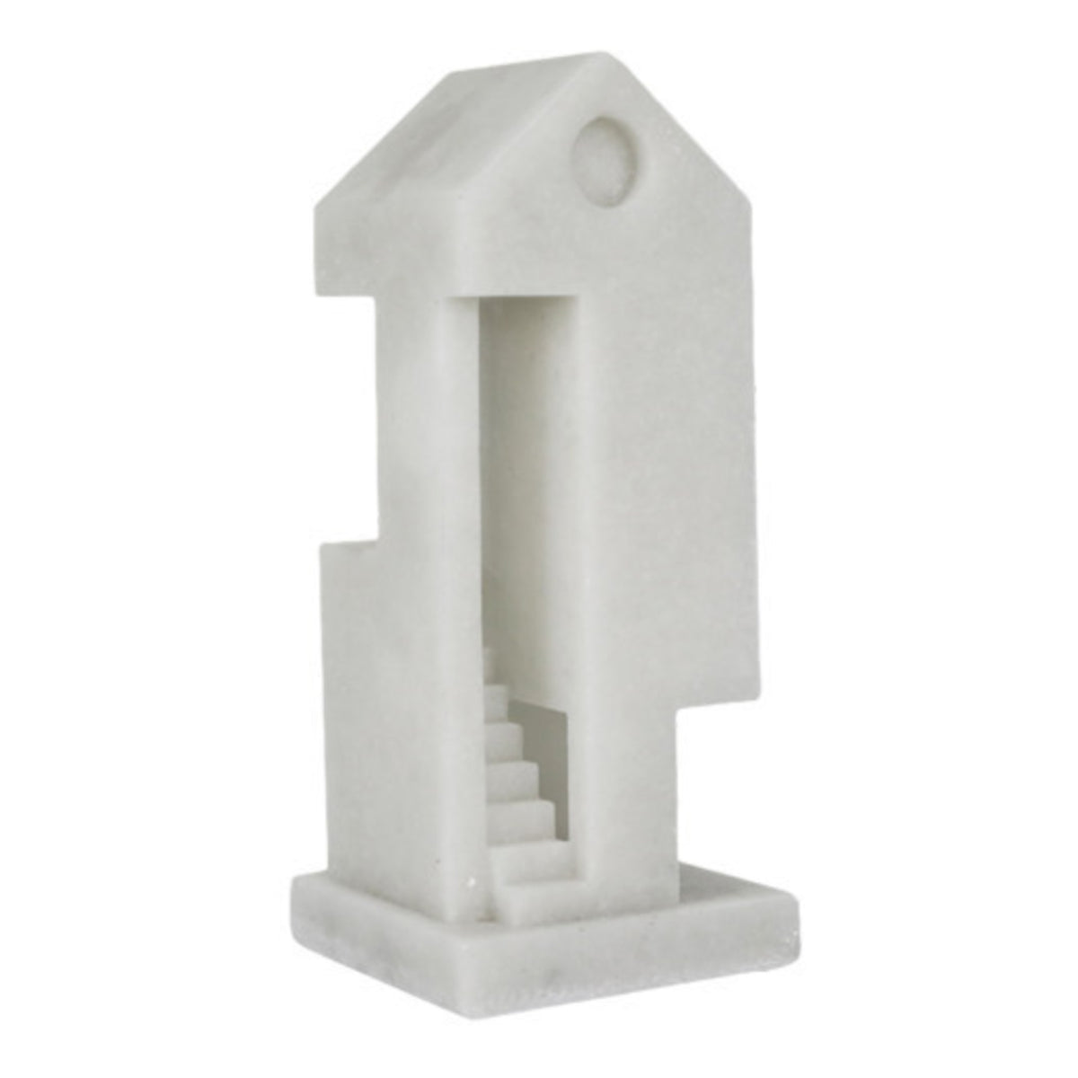 Architectural Sculpture Modern Abstract Sculpture Flat White Tabletop Decor for Aesthetic Minimalism Fans
