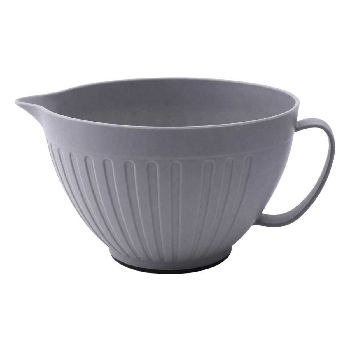Glossy Salad Bowl with Handle Ergonomic Mixing Bowl with Pour Spout Easy-Grip Dishwasher Safe for Students, Kitchen, Small Apartments, Dorm Rooms