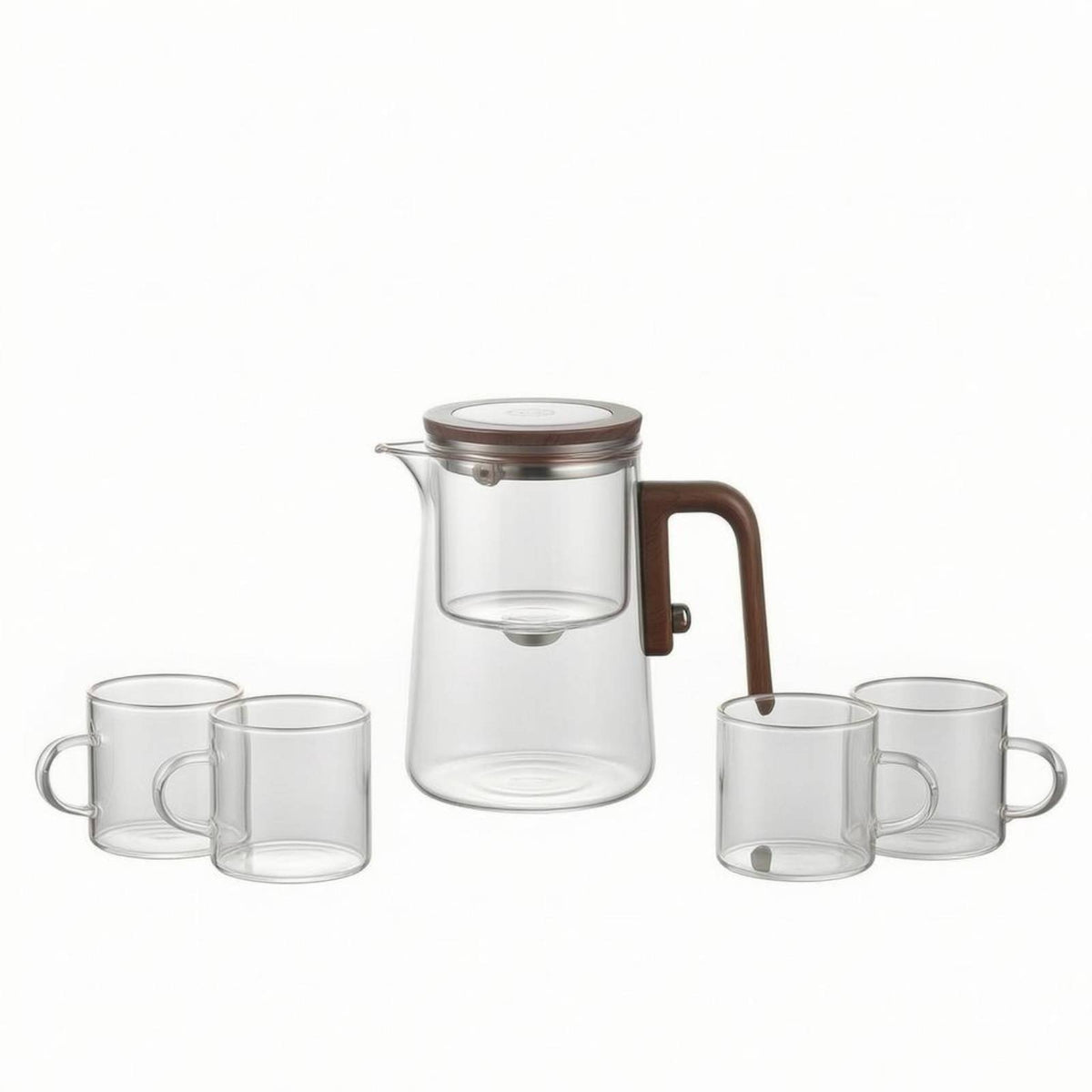 Infuser Teapot Set Transparent Teapot with Lid Tableware with Teacups