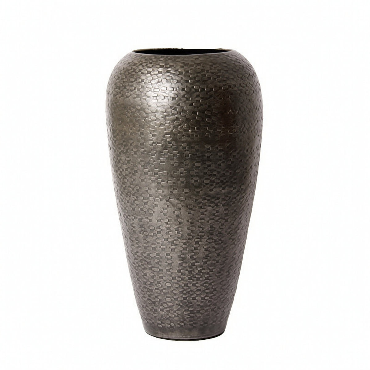 Aluminum Vase Handcrafted Hammered Vase Minimalist Vessel for Dining Table, Entryway